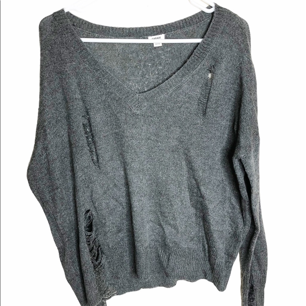 Distressed sweater